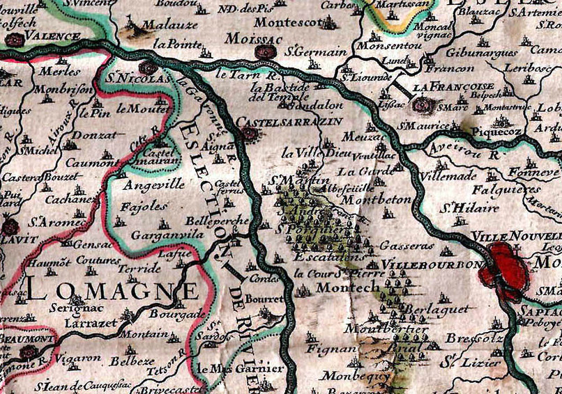 Détail de la généralité de Montauban, 1684-1692