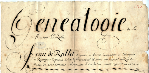 Généalogie et armoiries de la maison Rollet [1571-1715]