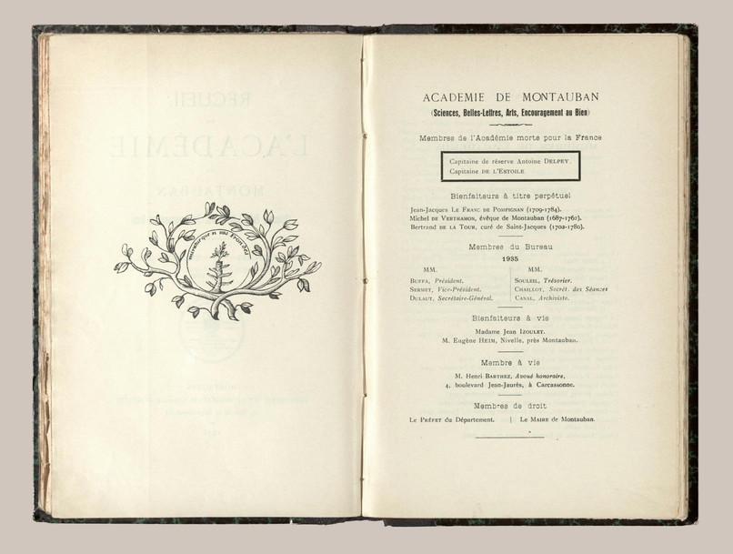 Recueil de l'Académie de Montauban, 1935, AD82