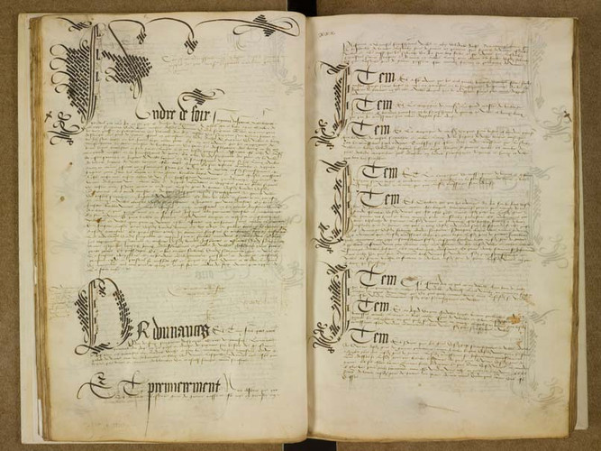   Livre Bouillonat de l'hôtel de la ville de Montauban, archives déposées, 1363-1581, AD82 